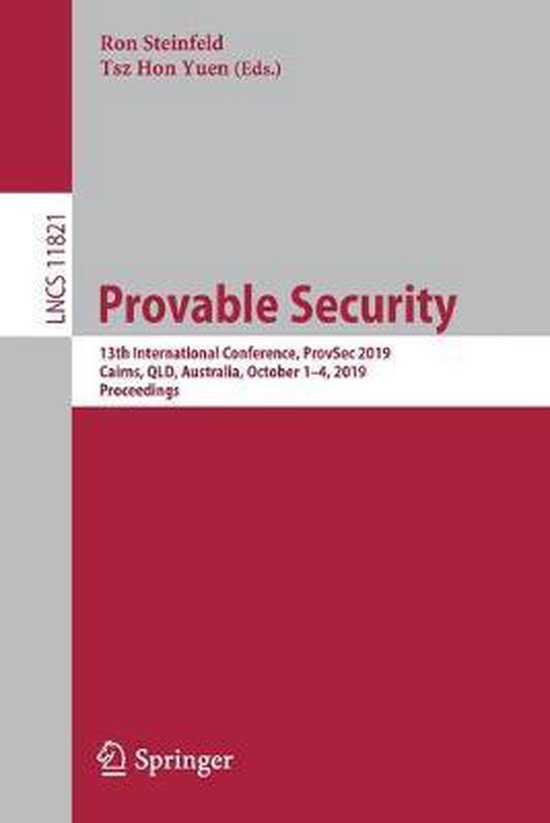 Lecture Notes in Computer Science11821- Provable Security - cover
