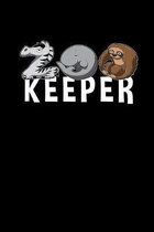 Zoo Keeper - Notebook: 6x9 Dotgrid 120 Pages Paper Journal - Manuscript - Planner - Scratchbook - Diary Zoo Animal Lover and Owner Zebra Whal