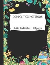 Composition Notebook 7.44 x 9.69 Inches 110 pages: College Ruled Lined Journal Gift for Students, Teacher, Friend To Write Goals, Ideas & Thoughts, Wr