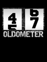 Oldometer 47: Oldometer 46-47 .47th Birthday Funny Gift