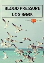 Blood Pressure Log Book: 7 x 10 53 Week Daily Blood Pressure Notebook and Heart Rate Tracker Seagull Bird Cover (54 Pages)