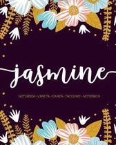Jasmine: Notebook - Libreta - Cahier - Taccuino - Notizbuch: 110 pages paginas seiten pagine: Modern Florals First Name Noteboo