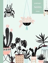 Graph Paper Notes 110 Pages: Cactus Notebook for Professionals and Students, Teachers, Architects, Scientists, Engineers, and Writers - Succulent L