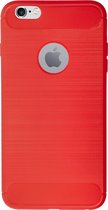 BMAX Carbon soft case hoesje voor Apple iPhone 6/6s Plus / Soft cover / Telefoonhoesje / Beschermhoesje / Telefoonbescherming - Rood