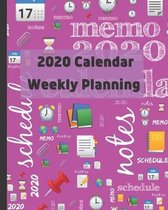 2020 Calendar: Weekly planning
