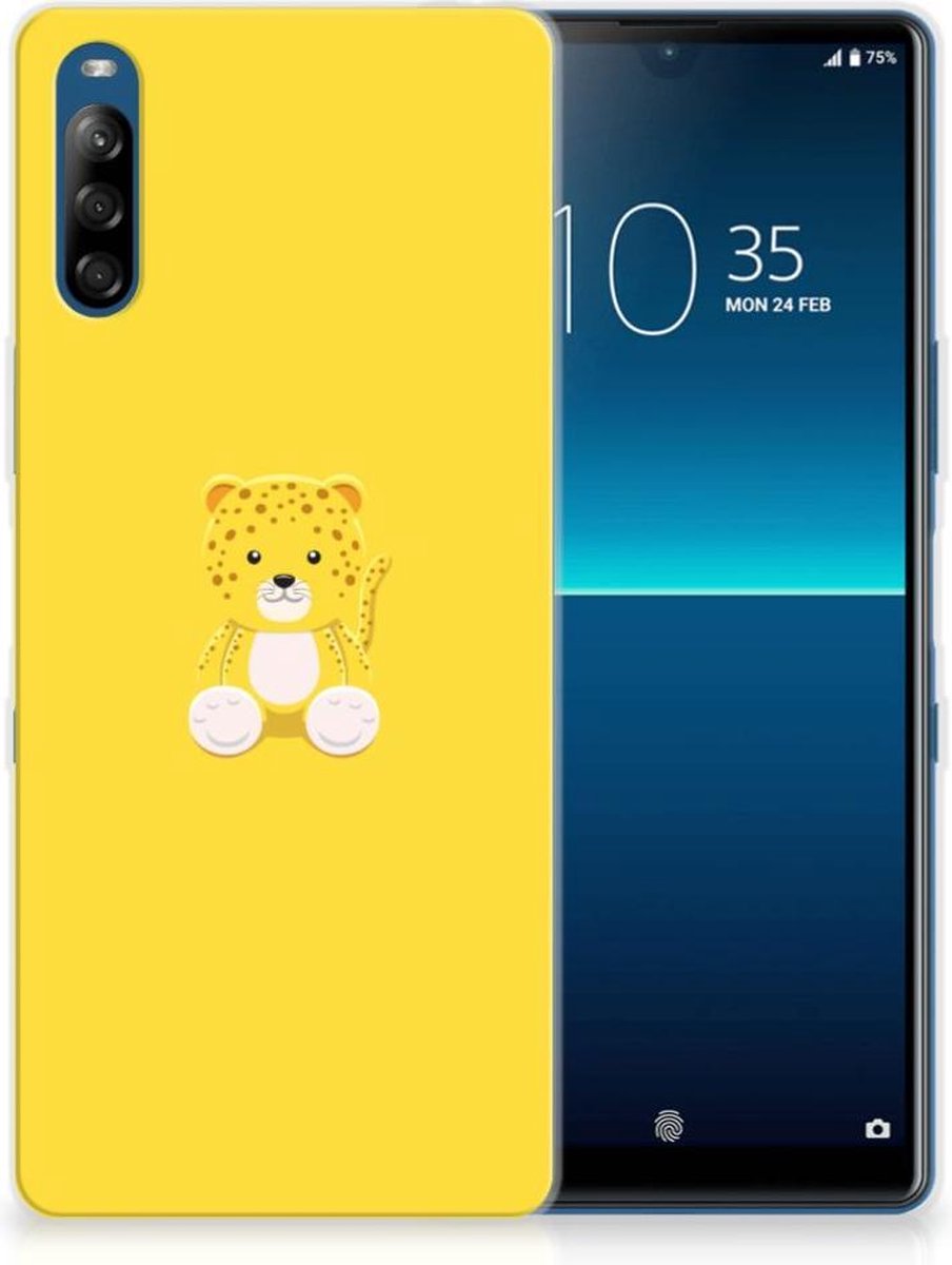 Sony Xperia L4 Telefoonhoesje met Naam Baby Leopard