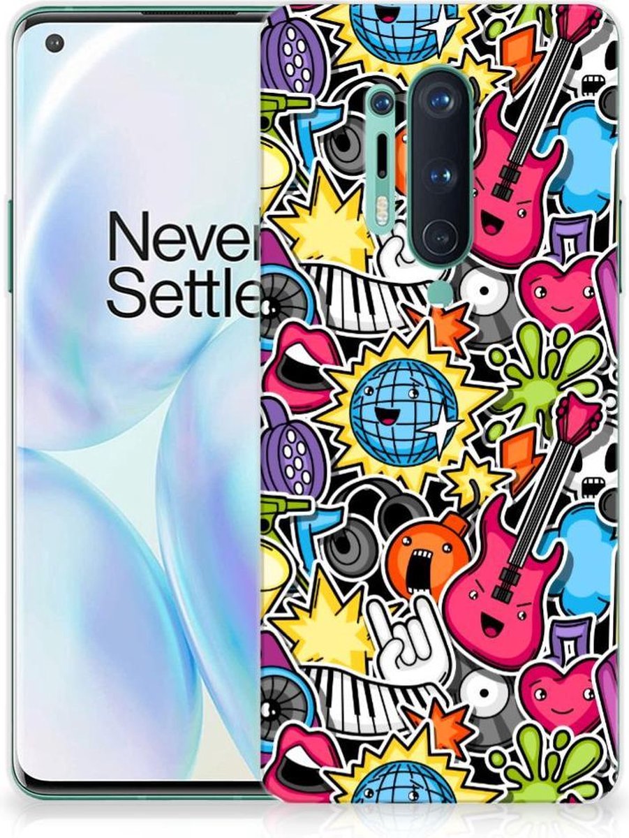 TPU Hoesje voor OnePlus 8 Pro Silicone Back Cover Punk Rock