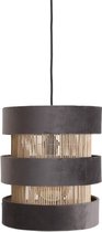 Raw Materials Suave Hanglamp - Rotan en Velvet - Ø 30 cm - Grijs