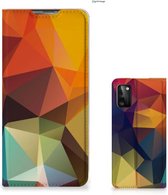 Smartphone Hoesje Samsung Galaxy A41 Leuk Book Case Polygon Color