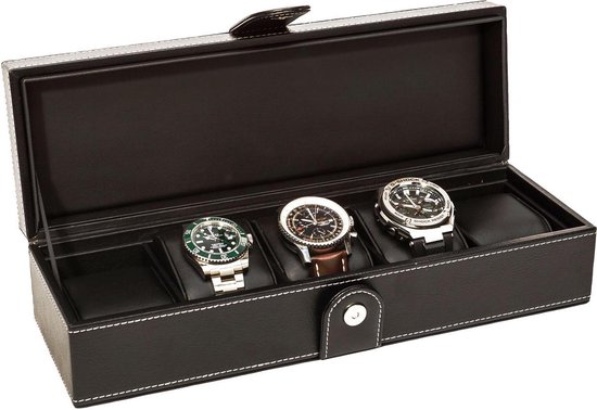 LA ROYALE CLASSICO Horlogebox - Zwart - Geschikt voor 5 horloges
