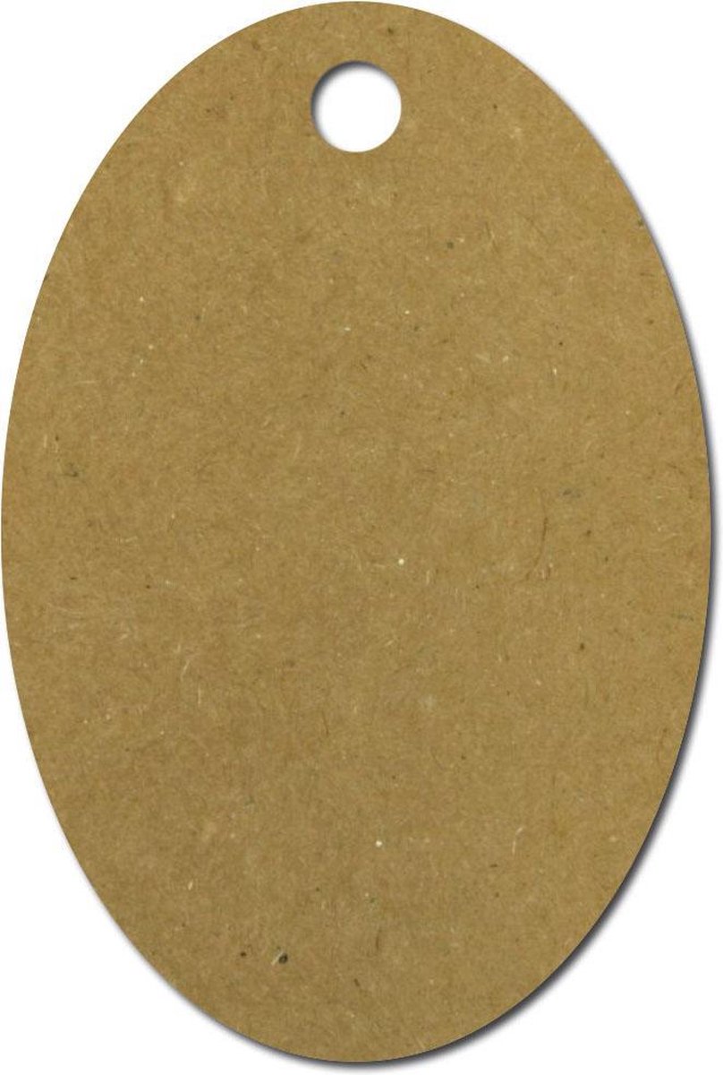 Meyco Hobby - 10 Cadeau Kaartjes met touw - Kraft Ovaal
