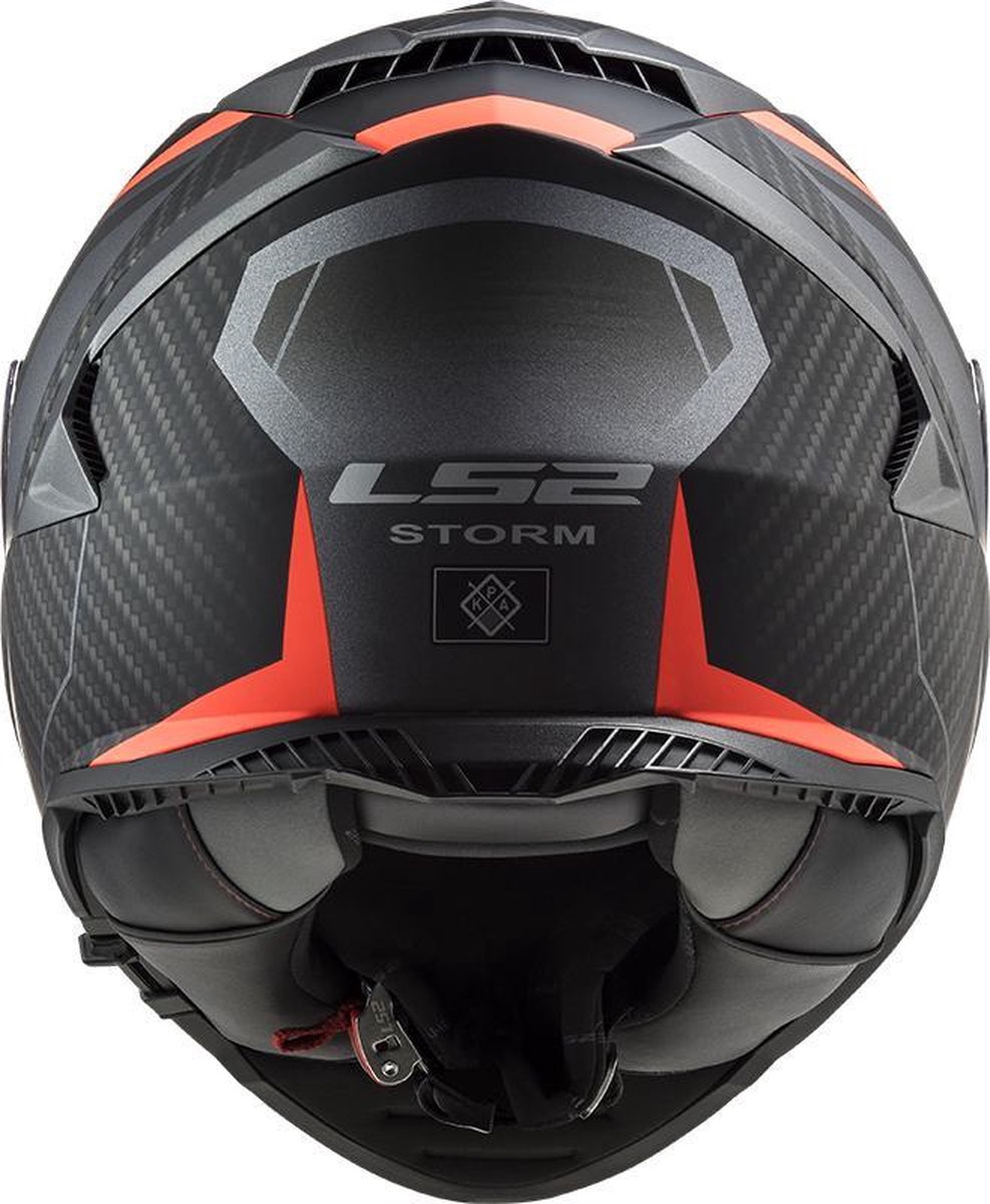 LS2 FF800 Storm II integraal helm Racer mat titanium oranje