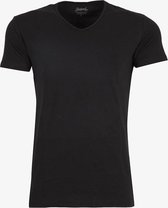 Unsigned heren T-shirt katoen/elastaan - Zwart - Maat L