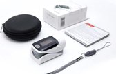 Rode beschermhoes voor  Saturatiemeter INCL.GRATIS Fingertip Pulse meter – Digitale Hartslagmeter & Zuurstofmeter – Zuurstofpercentage % aflezen via vinger – Zuurstofgehalte - Zuur