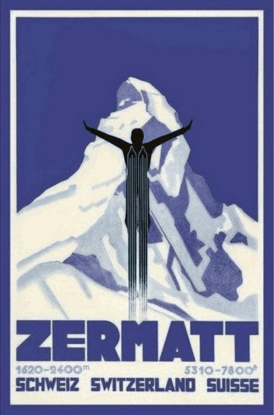 Wandbord - Ski Resort Zermatt – Zwitserland