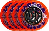 Labeda Wielen Voor Inlineskates - Ice Lites 72mm 82A - Oranje Zwart - Set van 4 wielen