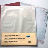 300 Scrapbook Zakken - Transparant - 320 x 320 + 30mm - Met klep en hersluitbare anti-statische kleefstrip