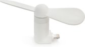 Kikkerland iPhone Ventilator - Geschikt voor Apple / iPhone - Geen app installatie vereist - Overspanningsbeveiliging - Verkoeling - Draagbaar - Voor onderweg - Zwart / Wit