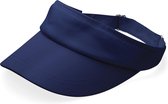 Navy blauwe sportieve zonneklep petje voor volwassenen - Katoenen verstelbare navy blauwe zonnekleppen - Dames/heren