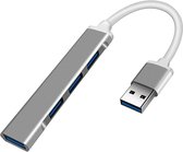 DrPhone ONVIA2 - Mini Aluminium USB 3.0 + 2.0 HUB – Adapter - 4 Poorten Dock - Extra USB Poort Aansluitingen -  USB 3.0 – Zilver