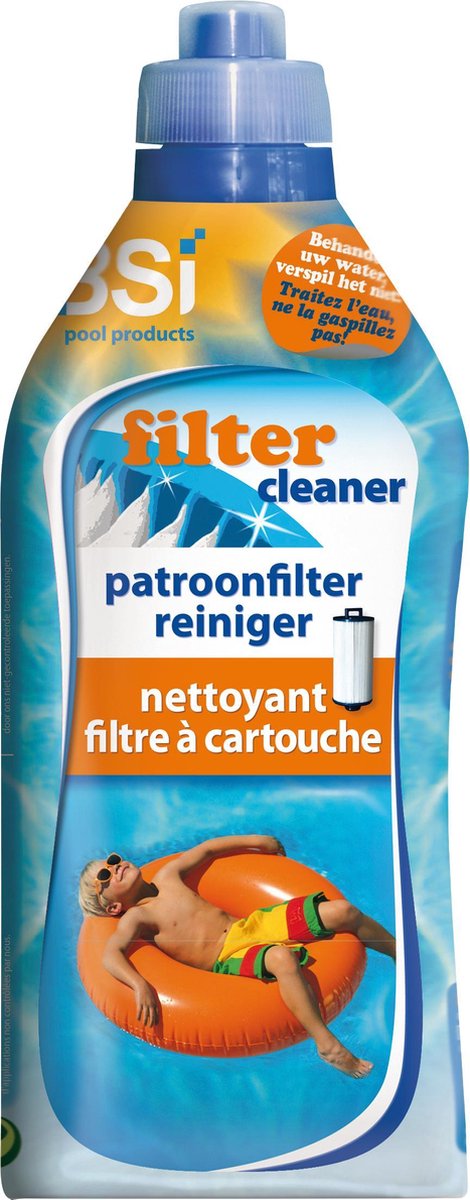 BSI Pool Products Filter Cleaner Voor PatroonFilters - Geschikt Voor Kleine & Grote Filters - 1L
