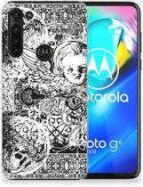 Telefoon Hoesje Motorola Moto G8 Power Silicone Back Case Skulls Angel