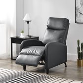 Fauteuil relax réglable 102x60x92 cm cuir artificiel gris