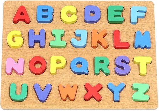 kapitalisme salaris afvoer Alfabet Puzzel voor kinderen - Hout - 30x20CM - Houten Alfabet Puzzle -  Klassiek... | bol.com