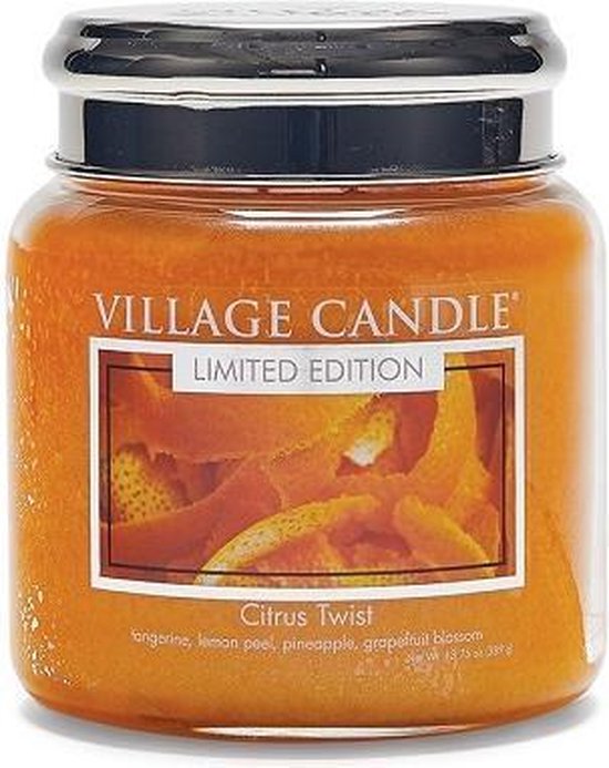 Village Candle Geurkaars - Citrus Twist Ø9,5 x 11 cm Wax Oranje