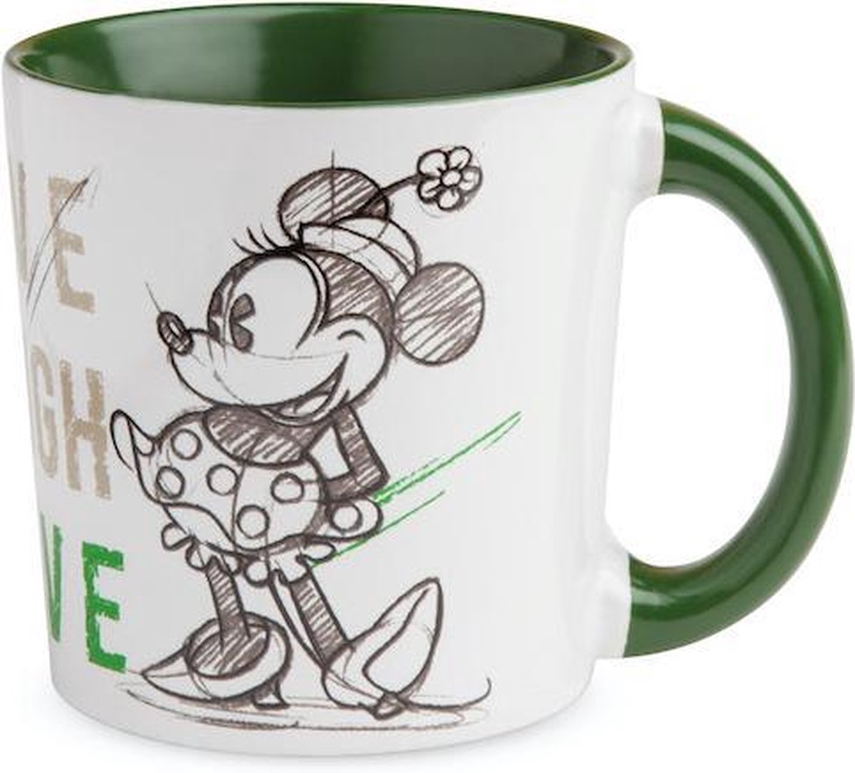 Disney Egan Mok Minnie Mouse Live Laugh Love Groen 9,5cm