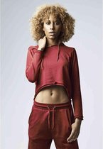 Urban Classics - Cropped Terry Hoodie/trui - M - Rood