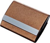 Luxe Visitekaartjes Houder - Visitekaartmapje - Business Card Houder Case - Opberg Map Doosje - Bruin