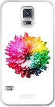 Samsung Galaxy S5 Hoesje Transparant TPU Case - Rainbow Pompon #ffffff