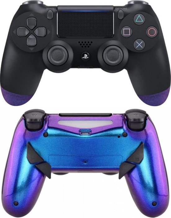 Sony DualShock 4 PRO eSports Controller PS4 V2 - SCUF Remap MOD - Metallic - Blauw / Paars