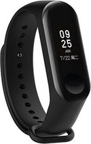 Siliconen Smartwatch bandje - Geschikt voor  Xiaomi Mi band 3 / 4 siliconen bandje - zwart - Horlogeband / Polsband / Armband