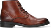 Manfield - Heren - Bruine leren veterboots - Maat 43