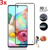 Full Cover 3D Edge Tempered Glass Screen Protector Geschikt Voor Samsung Galaxy A51/A51 5G - Screenprotector Ultradun Gehard Glas - Display Bescherming - Volledige Dekking Schermbe