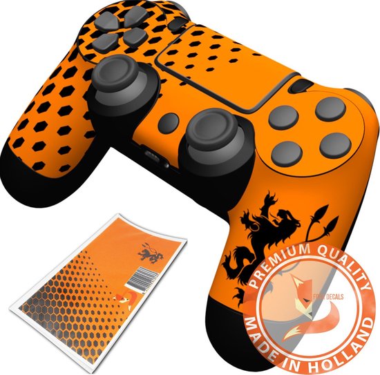 Ps4 controllerskins Oranje | Playstation 4 controller stickers Nederlandse leeuw | Foxx Decals ®
