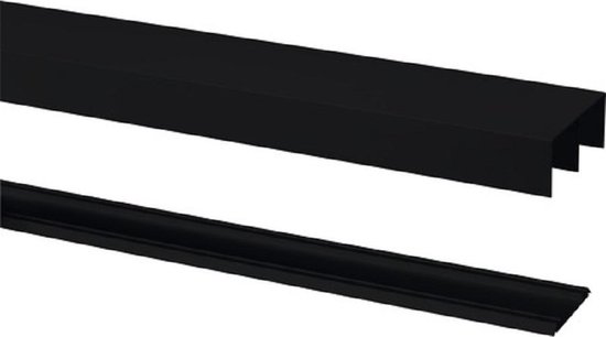 Store Max R60 8mm Store Max Rail 360cm - Voor R40/R60 systeem - Zwart | bol