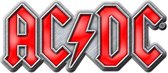 AC/DC - Red Logo Pin - Rood/Zilverkleurig