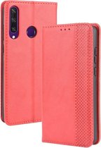 Coverup Vintage Book Case - Geschikt voor Huawei Y6P Hoesje - Rood