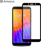 Full-Cover Screen Protector - Tempered Glass - Huawei Y5P - Zwart
