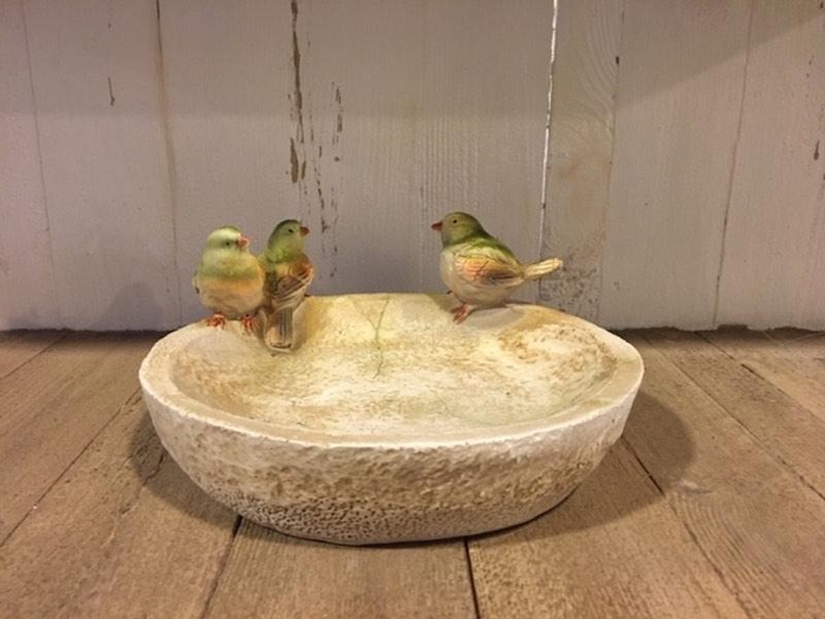 Voerbakje voor vogels - Vogeldrinkschaal - Vogelbadje met vogeltjes