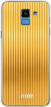 Samsung Galaxy J6 (2018) Hoesje Transparant TPU Case - Bold Gold #ffffff