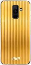 Samsung Galaxy A6 Plus (2018) Hoesje Transparant TPU Case - Bold Gold #ffffff