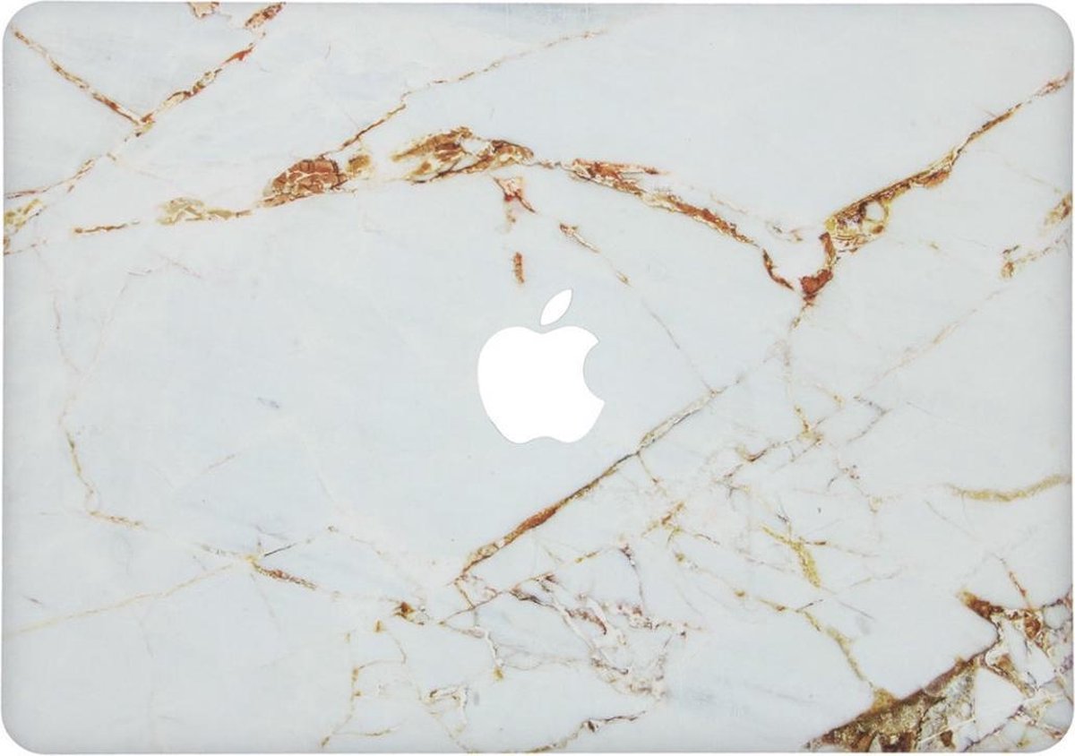 Design Hardshell Cover voor de MacBook Pro 13 inch (2020) - White Marble - Merkloos