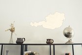 HOUTEN WANDDECORATIE / WOODEN WALL DECORATION - MUURDECORATIE / WALL ART - LANDKAART OOSTENRIJK / COUNTRY MAP AUSTRIA - 48 x 25cm - LICHT HOUT / NATURAL WOOD - WANDFIGUUR ÖSTERREIC
