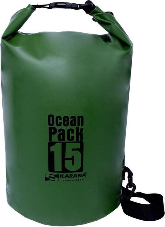 Doodadeals Ocean Pack 15 litres - Sac étanche - Sac étanche - Sac de sport Plein air - Vert foncé