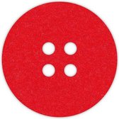 Knoop onderzetters - Vilt - Rood - Rond - 6 stuks - ø 9,5 cm - Tafeldecoratie - Glas onderzetter - Cadeau - Woondecoratie - Woonkamer - Tafelbescherming - Onderzetters Voor Glazen