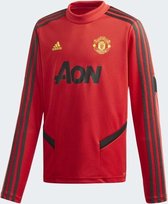 Manchester United Trainingsshirt - Lange Mouwen - Rood - Zwart - Geel - Maat 140